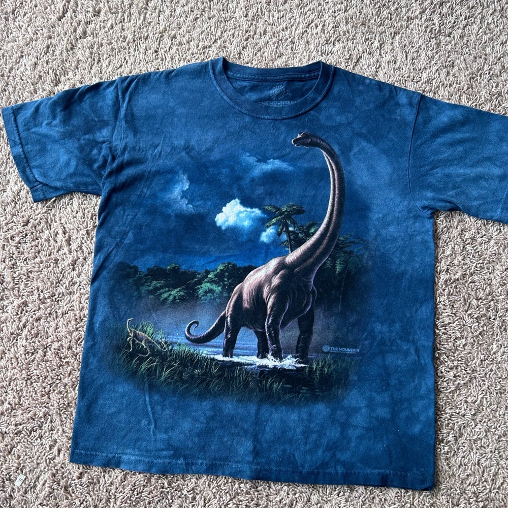 The Mountain Blue Dinosaur Kids T-Shirt